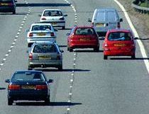 Car changing lanes